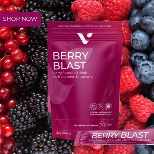 BERRY BLAST 2in1 étvágycsökkentő & zsírégető  italpor 30 csomag